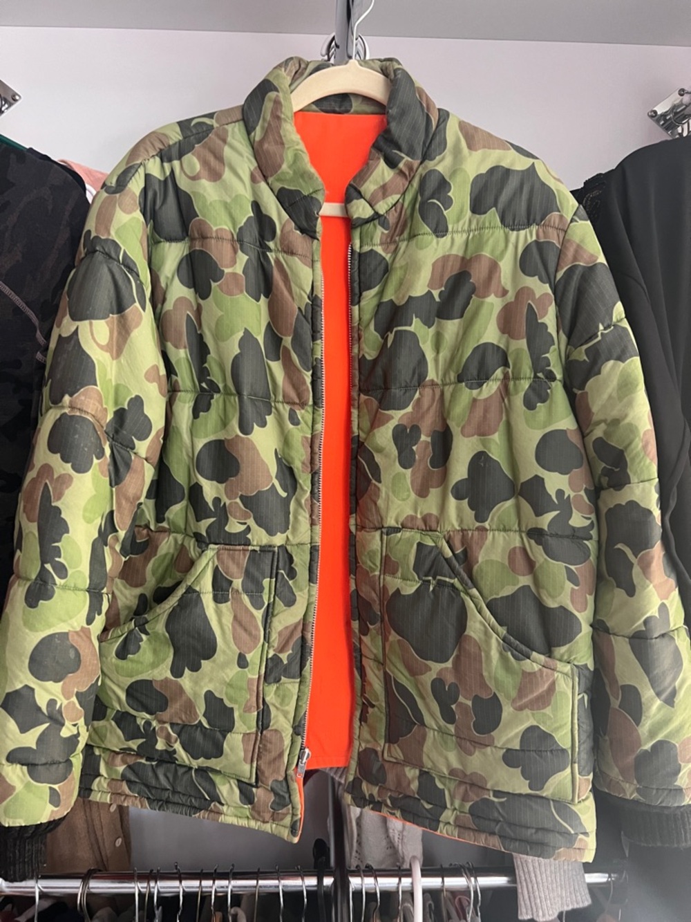 M Vintage Walls camo/orange “blizzard proof” jacket grey vintage condition